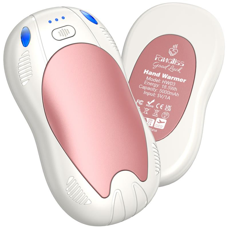 FANDLISS Magnetic Hand Warmers 10000Mah Rechargeable with Double-Sided Heating Portable & Reusable for Winter Outdoors Camping Hunting Perfect Gift