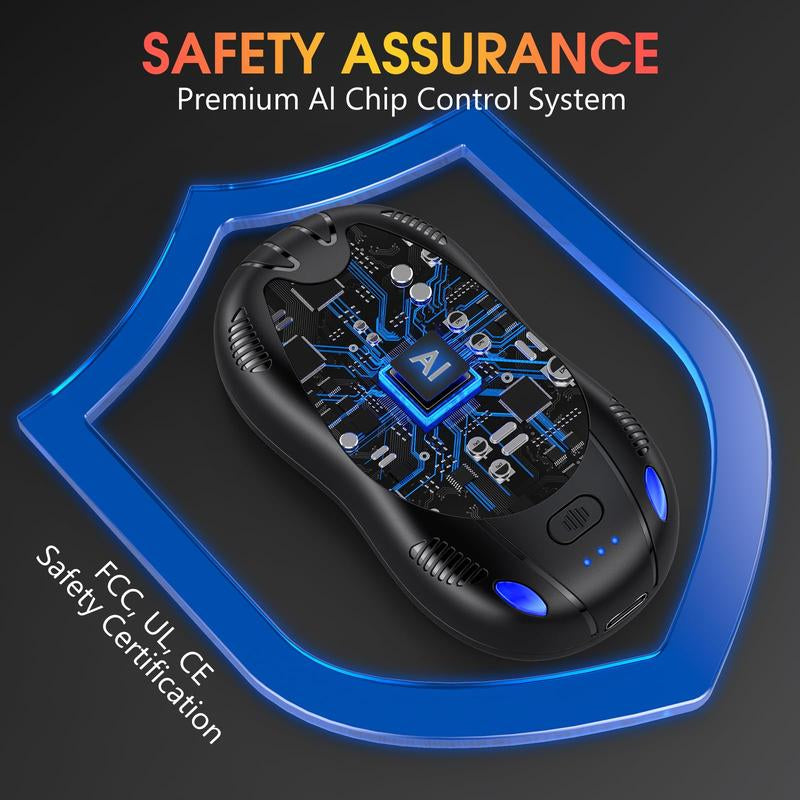 FANDLISS Magnetic Hand Warmers 10000Mah Rechargeable with Double-Sided Heating Portable & Reusable for Winter Outdoors Camping Hunting Perfect Gift