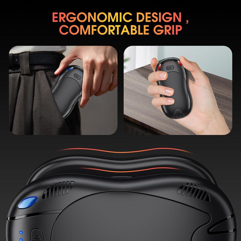 FANDLISS Magnetic Hand Warmers 10000Mah Rechargeable with Double-Sided Heating Portable & Reusable for Winter Outdoors Camping Hunting Perfect Gift