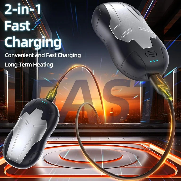 FANDLISS Magnetic Hand Warmers 10000Mah Rechargeable with Double-Sided Heating Portable & Reusable for Winter Outdoors Camping Hunting Perfect Gift