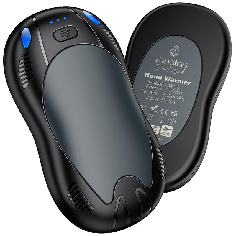 FANDLISS Magnetic Hand Warmers 10000Mah Rechargeable with Double-Sided Heating Portable & Reusable for Winter Outdoors Camping Hunting Perfect Gift